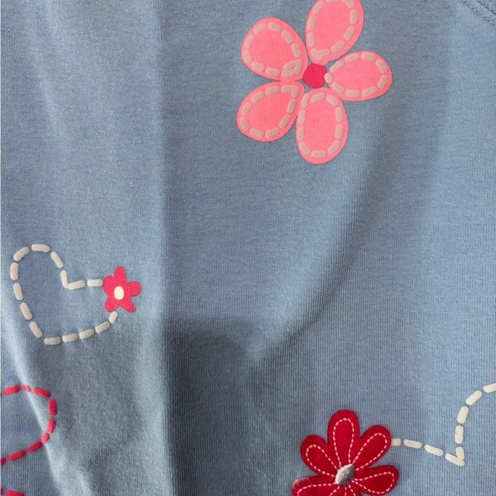 Carter's Blue Tee with Pink Floral Accents